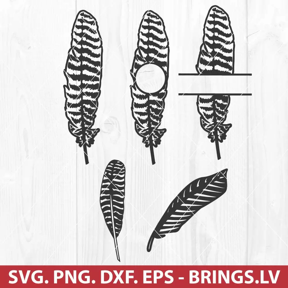 Turkey Feather Svg, Thanksgiving Svg, Png, Dxf, Eps, Cut Files For throughout Turkey Feather Template Cricut