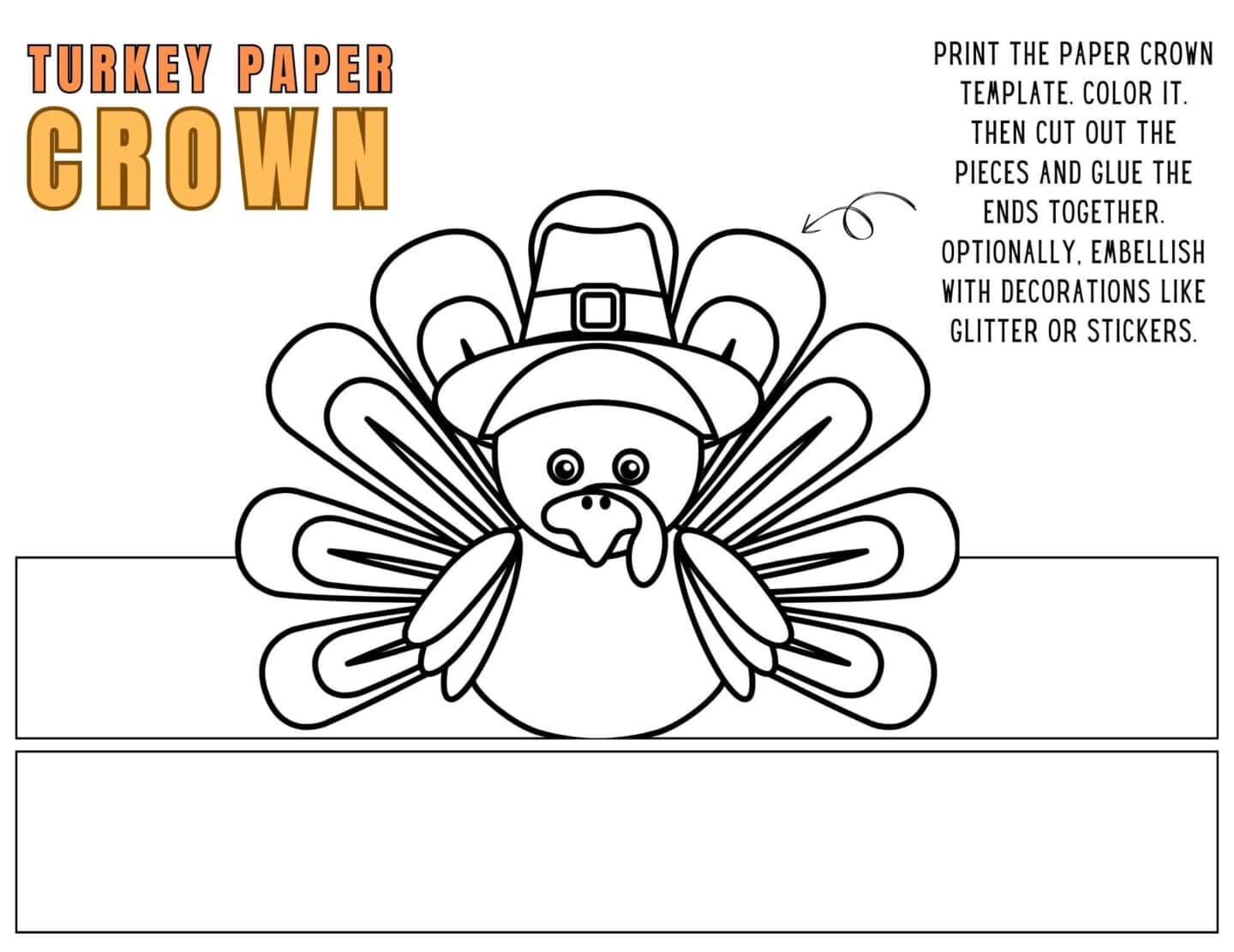 Turkey Hat Template Free Printable Hat Template Printable Hat within Thanksgiving Turkey Hat Template