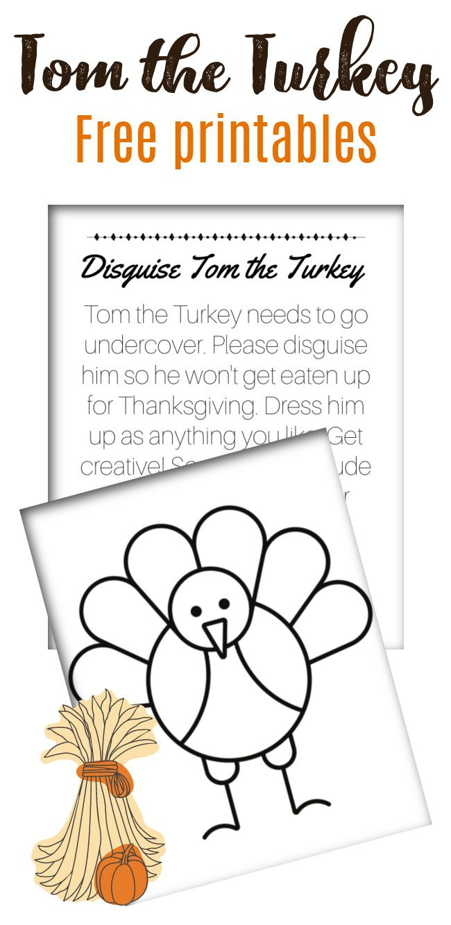 Turkey In Disguise Free Printables in Tom Turkey Disguise Template