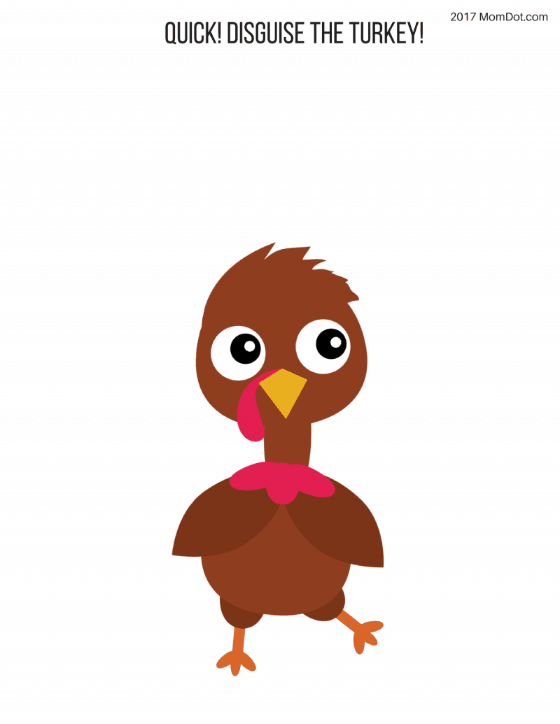Turkey In Disguise Project Printable - Fun, Imaginative Play - Momdot throughout Turkey Body Template Color