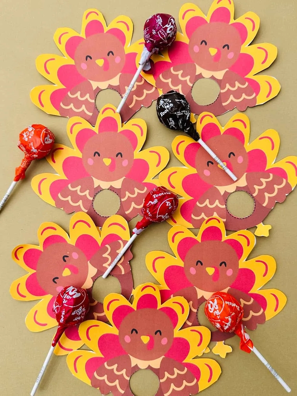 Turkey Lollipops - Cute Thanksiving Treat With Printable within Free Printable Turkey Lollipop Holder Template