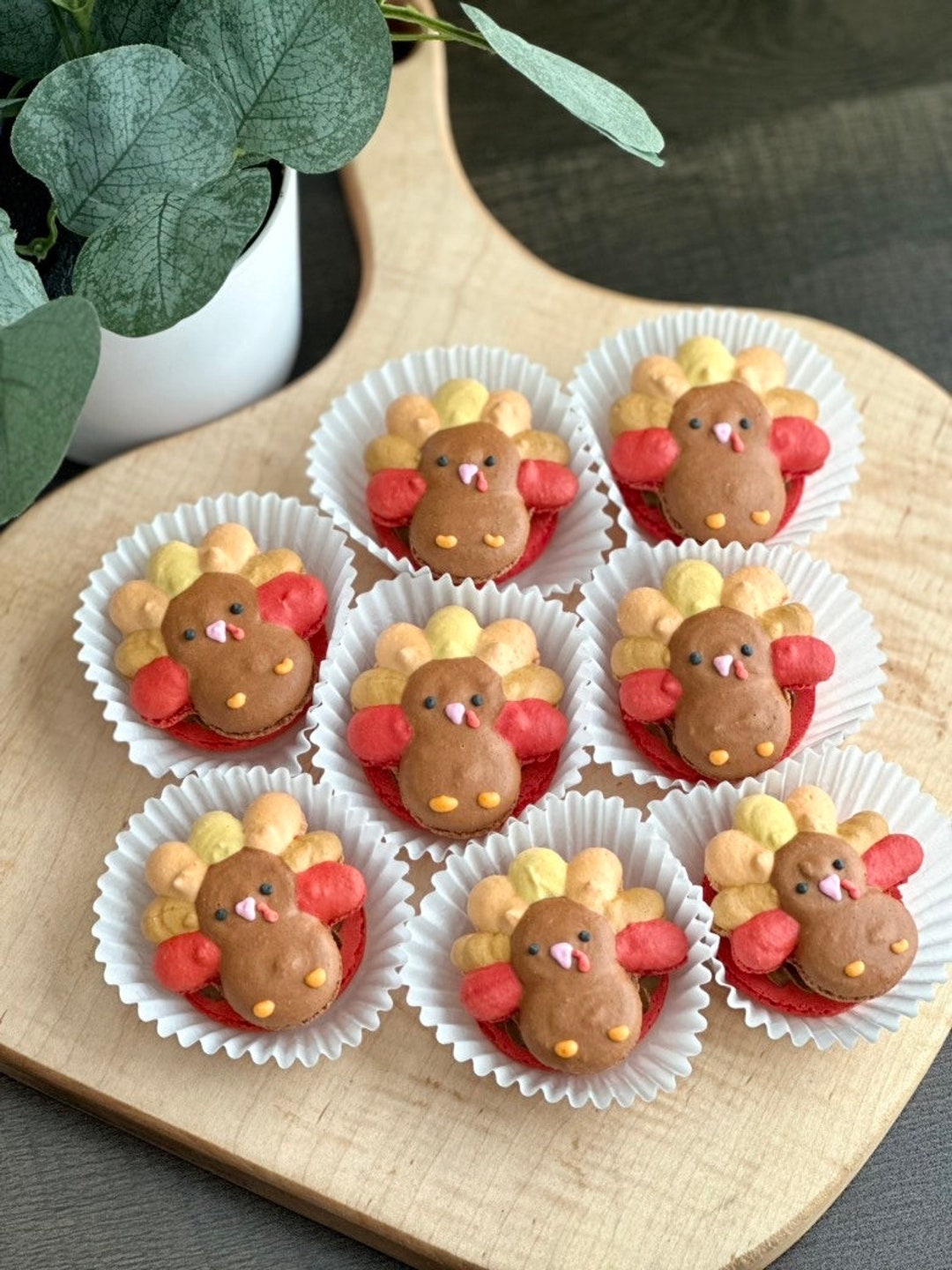 Turkey Macaron Template, Oioisweets, Thanksgiving Day, Macaron in Turkey Macaron Template