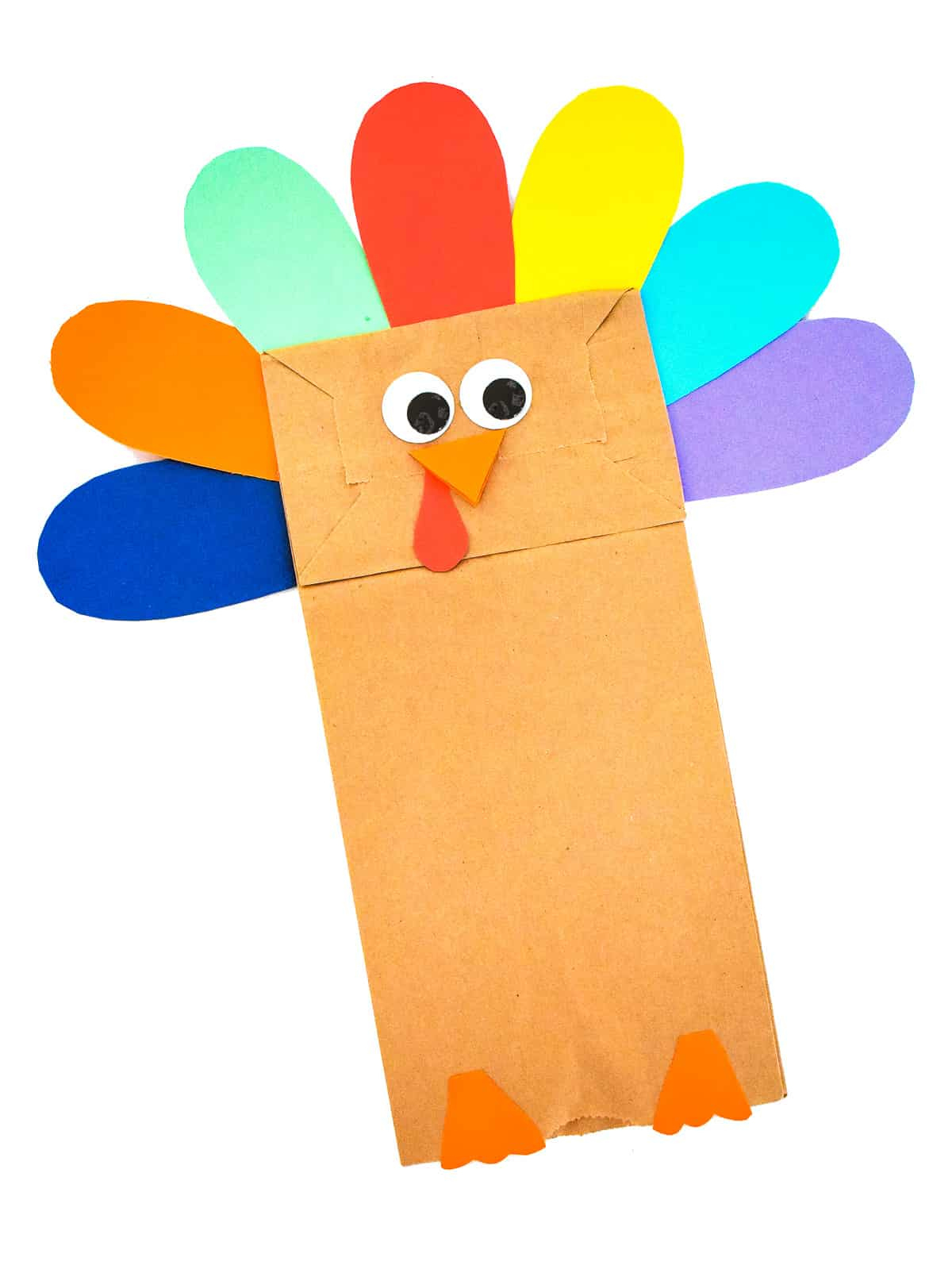 Turkey Paper Bag Craft - Kids Activity Zone in Turkey Paper Bag Puppet Templates Free