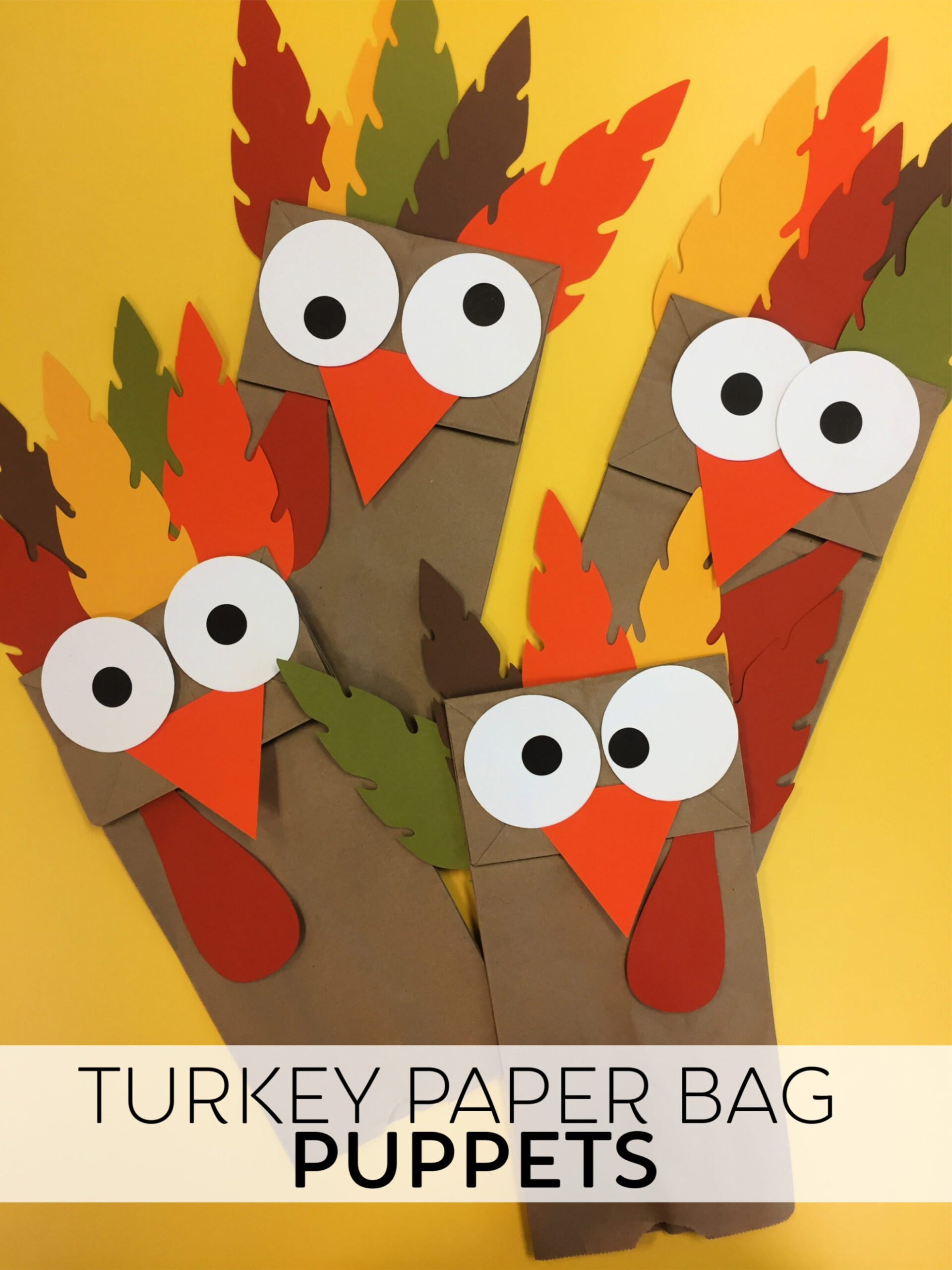 Turkey Paper Bag Puppets - Sew Woodsy for Turkey Paper Bag Puppet Template