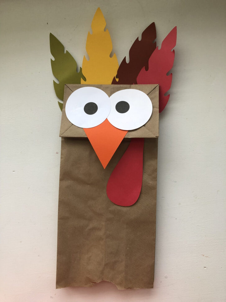 Paper Bag Turkey Craft Template