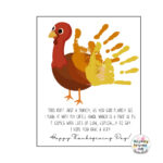 Turkey Poem Handprint Craft Art Printable Template / Autumn Regarding Hand Turkey Poem Template