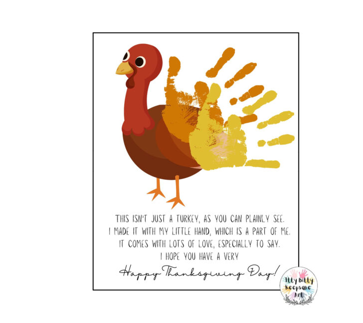 Hand Turkey Poem Template