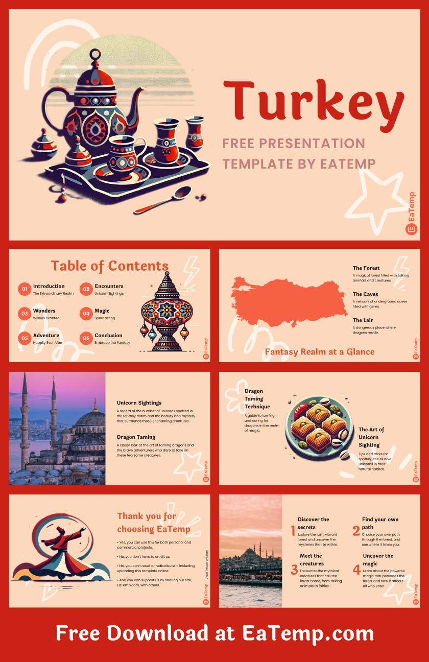 Turkey Powerpoint Presentation Template & Google Slides Theme intended for Free Turkey Powerpoint Template