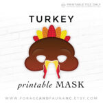 Turkey Printable Costume Face Mask Thanksgiving Printable Bird Pertaining To Turkey Face Mask Template