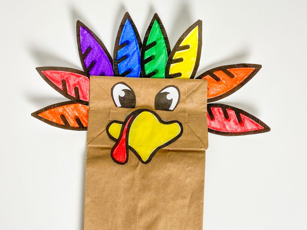 Turkey Puppet Kids Craft With Free Printable - Raising Veggie Lovers throughout Fat Turkey Template For Toddlers