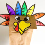 Turkey Puppet Kids Craft With Free Printable   Raising Veggie Lovers Within Turkey Paper Bag Puppet Templates Free