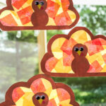 Turkey Suncatchers   Kids Activity Zone For Tissue Paper Turkey Template