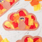 Turkey Suncatchers   Kids Activity Zone Pertaining To Tissue Paper Turkey Craft Template