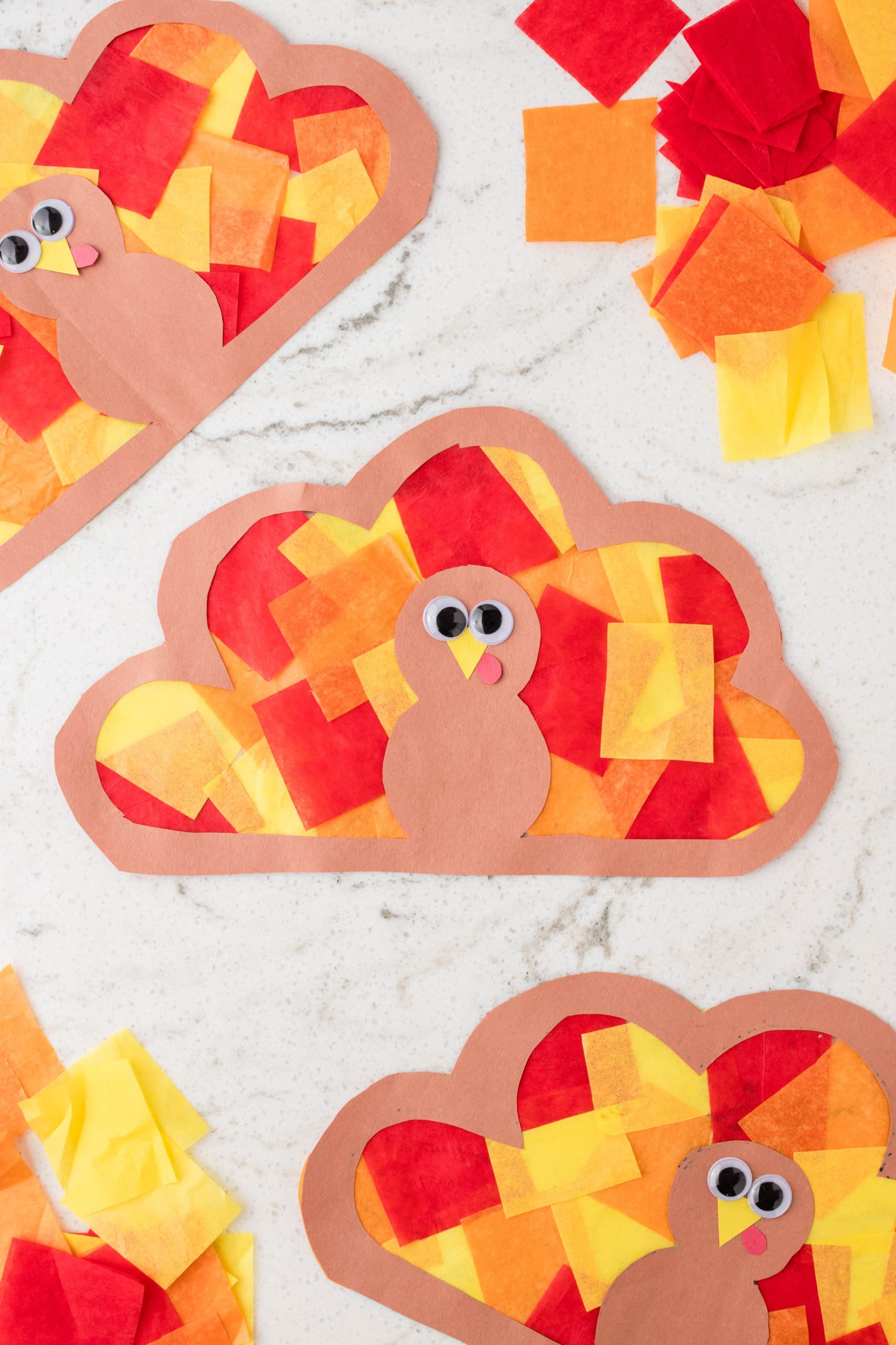 Turkey Suncatchers - Kids Activity Zone pertaining to Tissue Paper Turkey Craft Template
