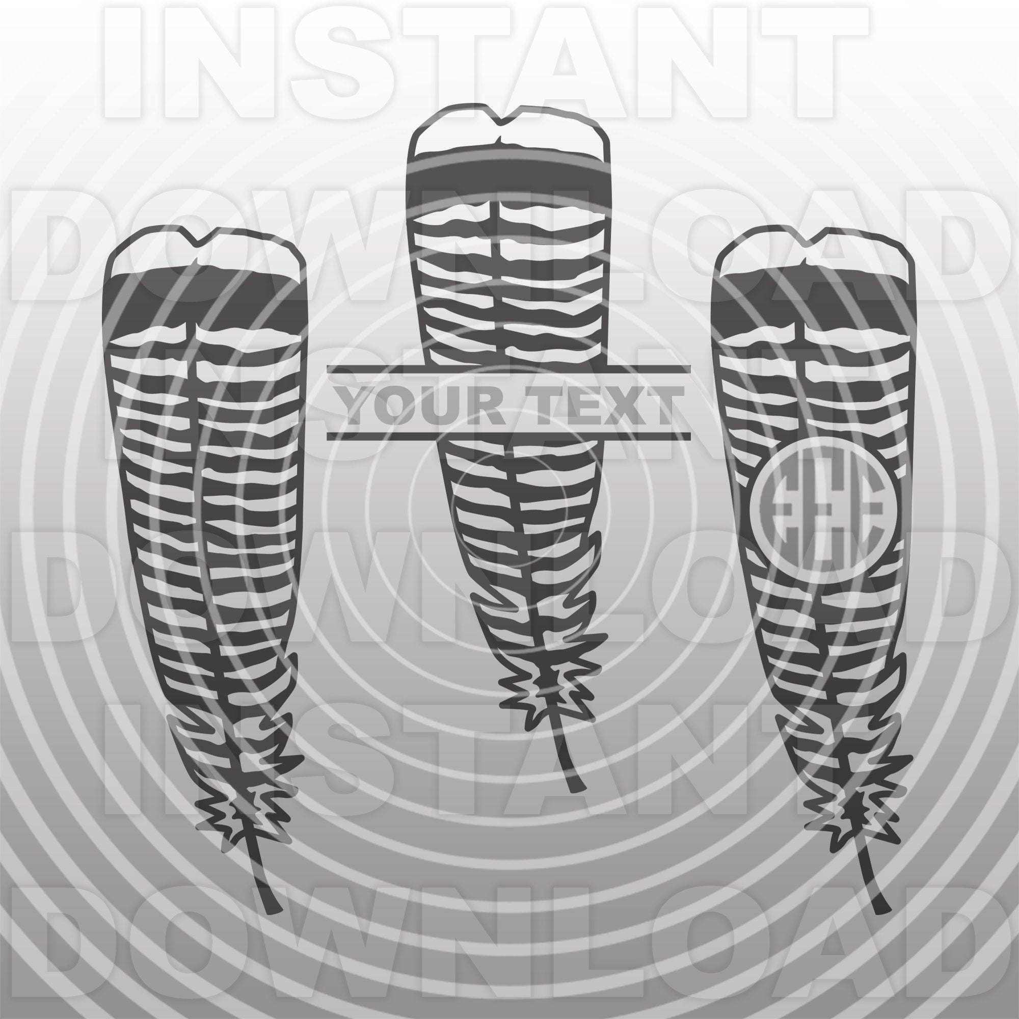 Turkey Tail Feather Svg File,Turkey Hunting Svg,Turkey Hunter Svg pertaining to Turkey Feather Template Cricut
