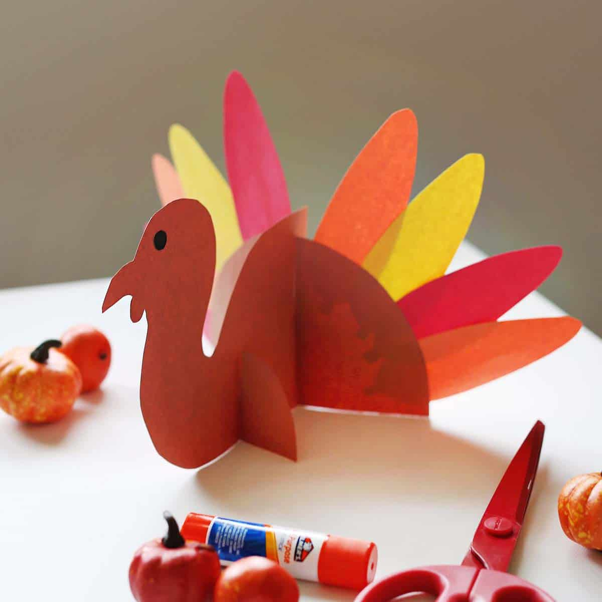 Turkey Template - Childhood Magic throughout Make a Paper Turkey Template