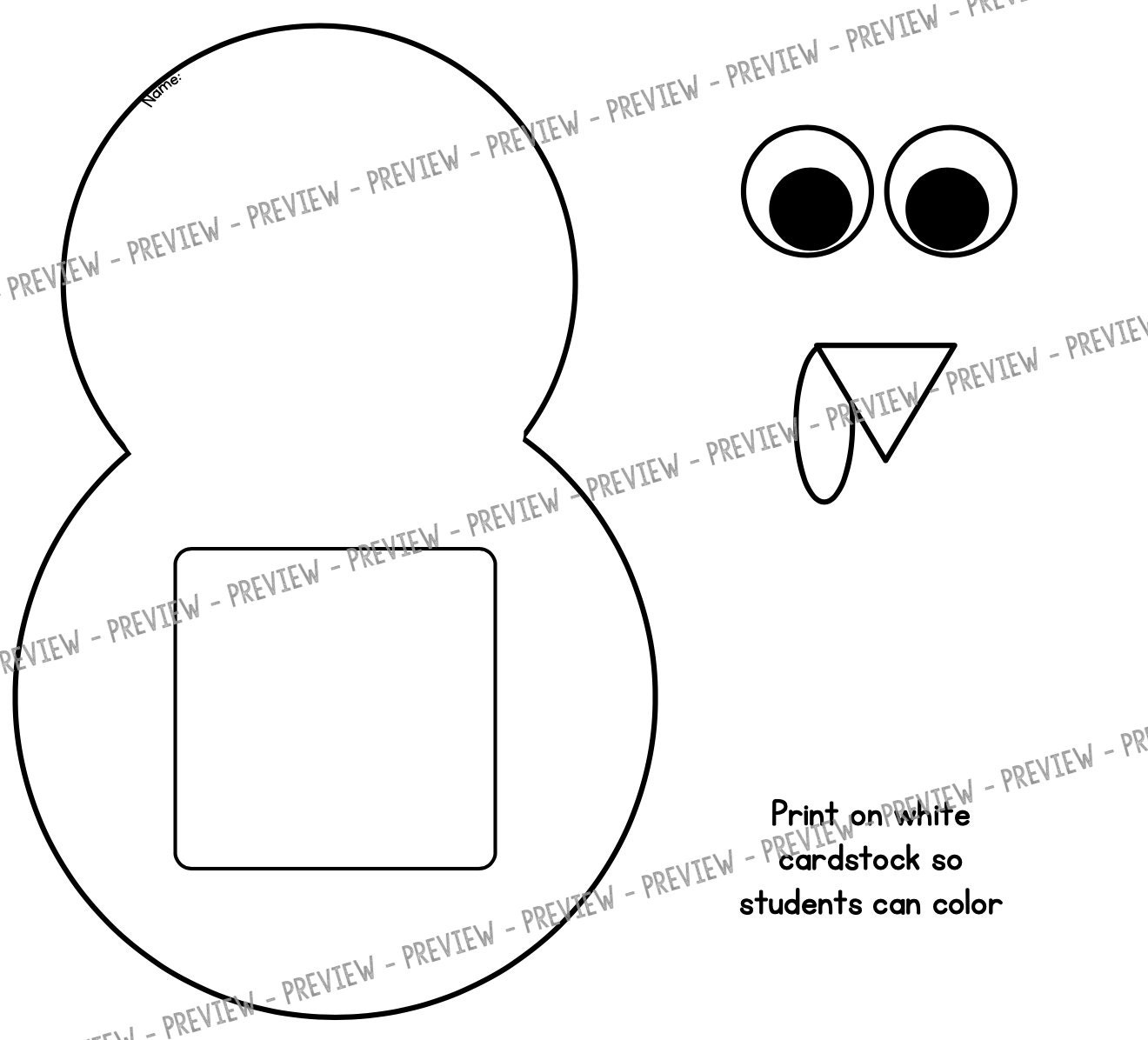 Turkey Template - Etsy Uk within Turkey Nose Template