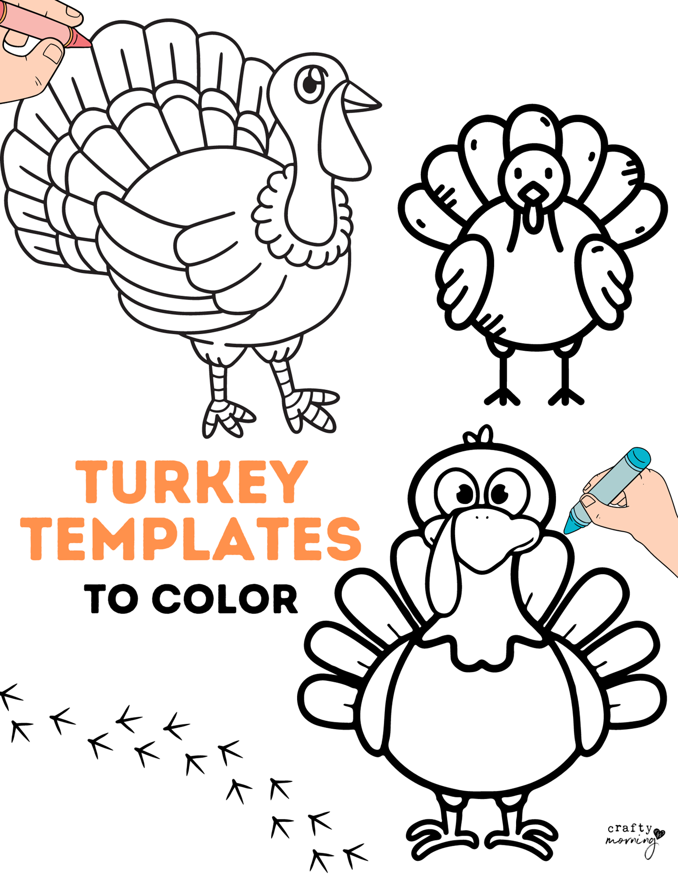Turkey Template To Color - Crafty Morning for Turkey Templates Printable