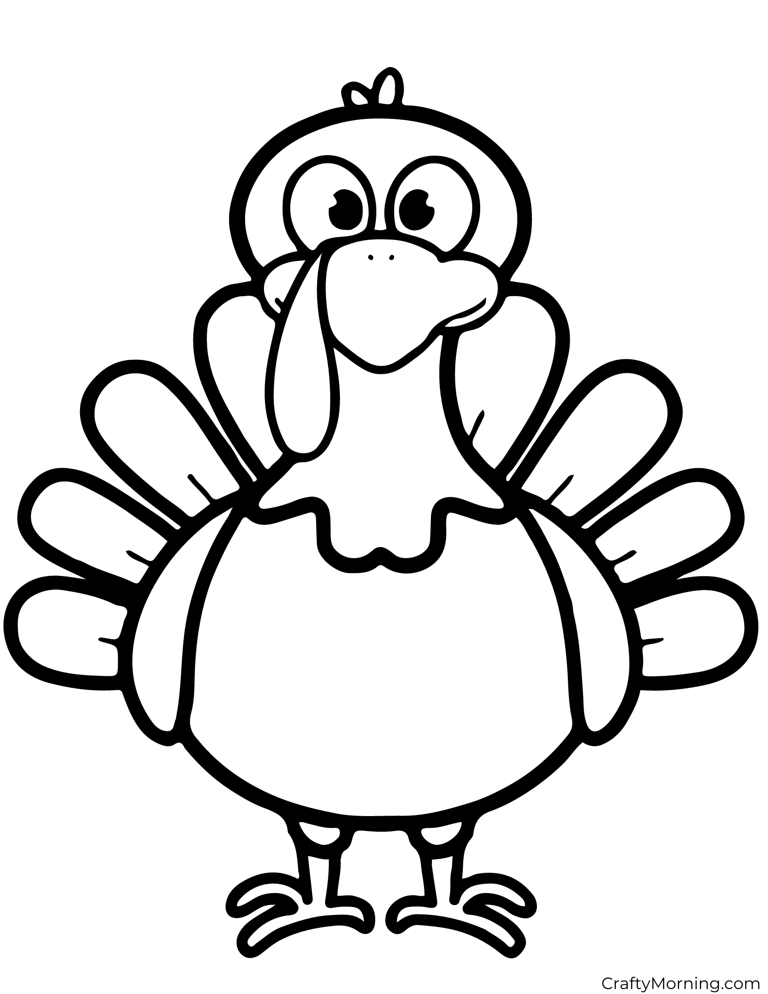 Turkey Template To Color - Crafty Morning inside Turkey Stencil Template