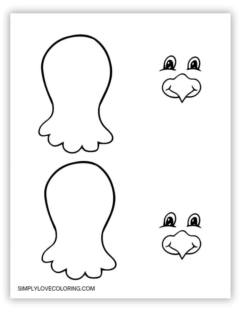 Turkey Templates (Free Pdf Printables) – Simply Love Coloring pertaining to Turkey Face Template