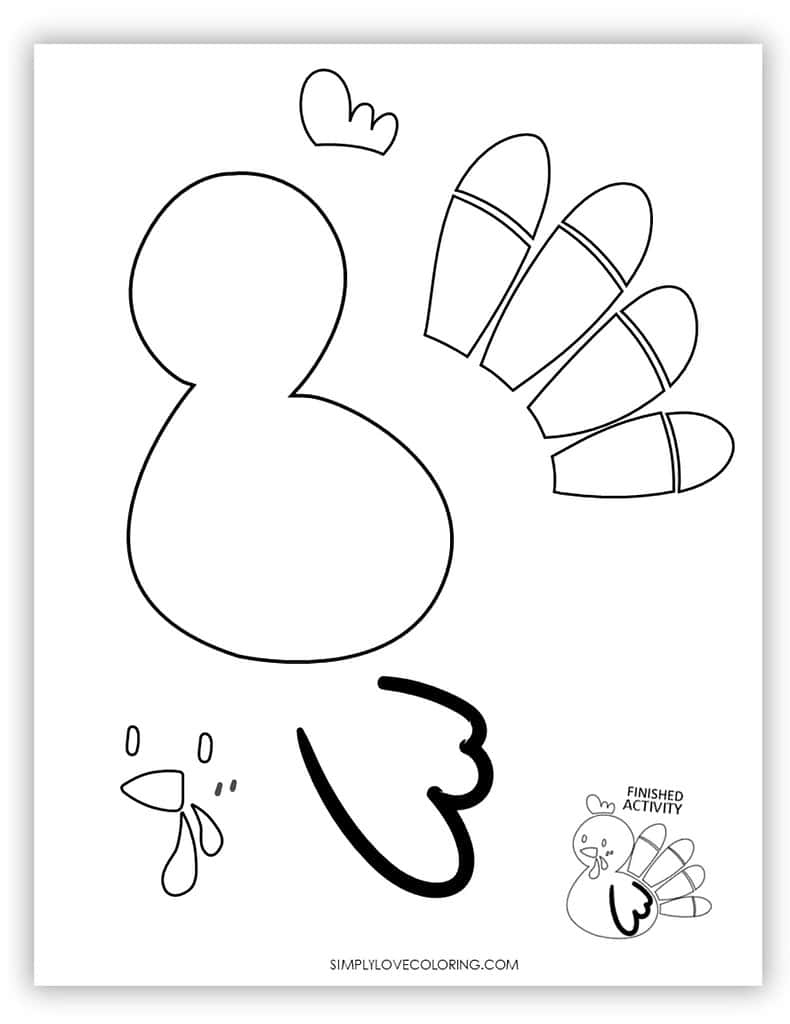 Turkey Templates (Free Pdf Printables) – Simply Love Coloring regarding Easy Turkey Body Template