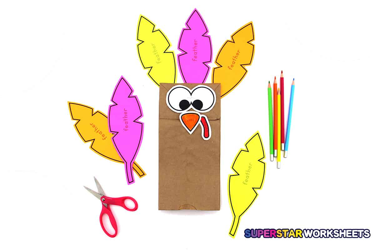 Turkey Templates (Free Printables) - Superstar Worksheets in Free Printable Turkey Template Paper Bag