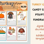 Turkey Thanksgiving Gram Candy Gram Fundraiser For Pto/Pta School Regarding Turkey Gram Template