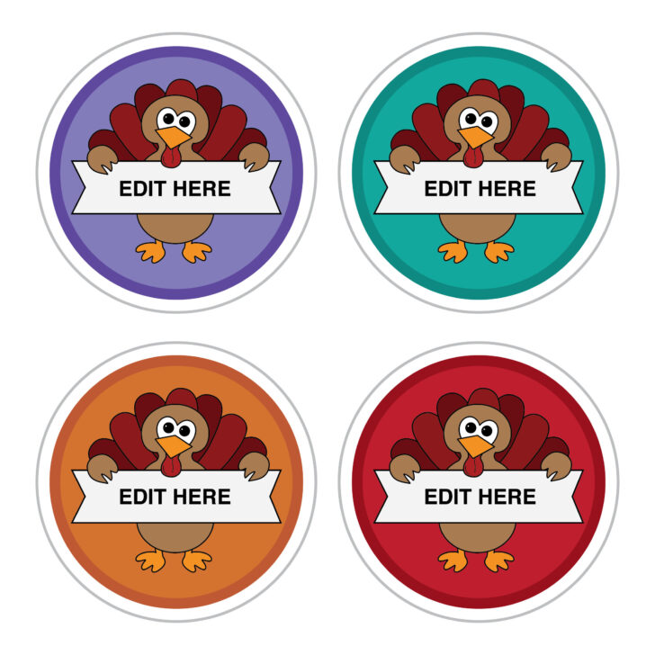Turkey Name Tag Template