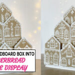 Turn A Cardboard Box Into A Gingerbread House Display!! Inside Diy Cardboard Gingerbread House Template