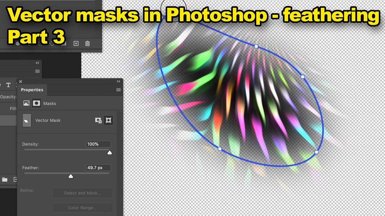 Vector Mask Density And Feather And Paths In Photoshop | How To | Layers |  Graphicxtras (Part 3) with regard to Mask Feather Template Photoshop