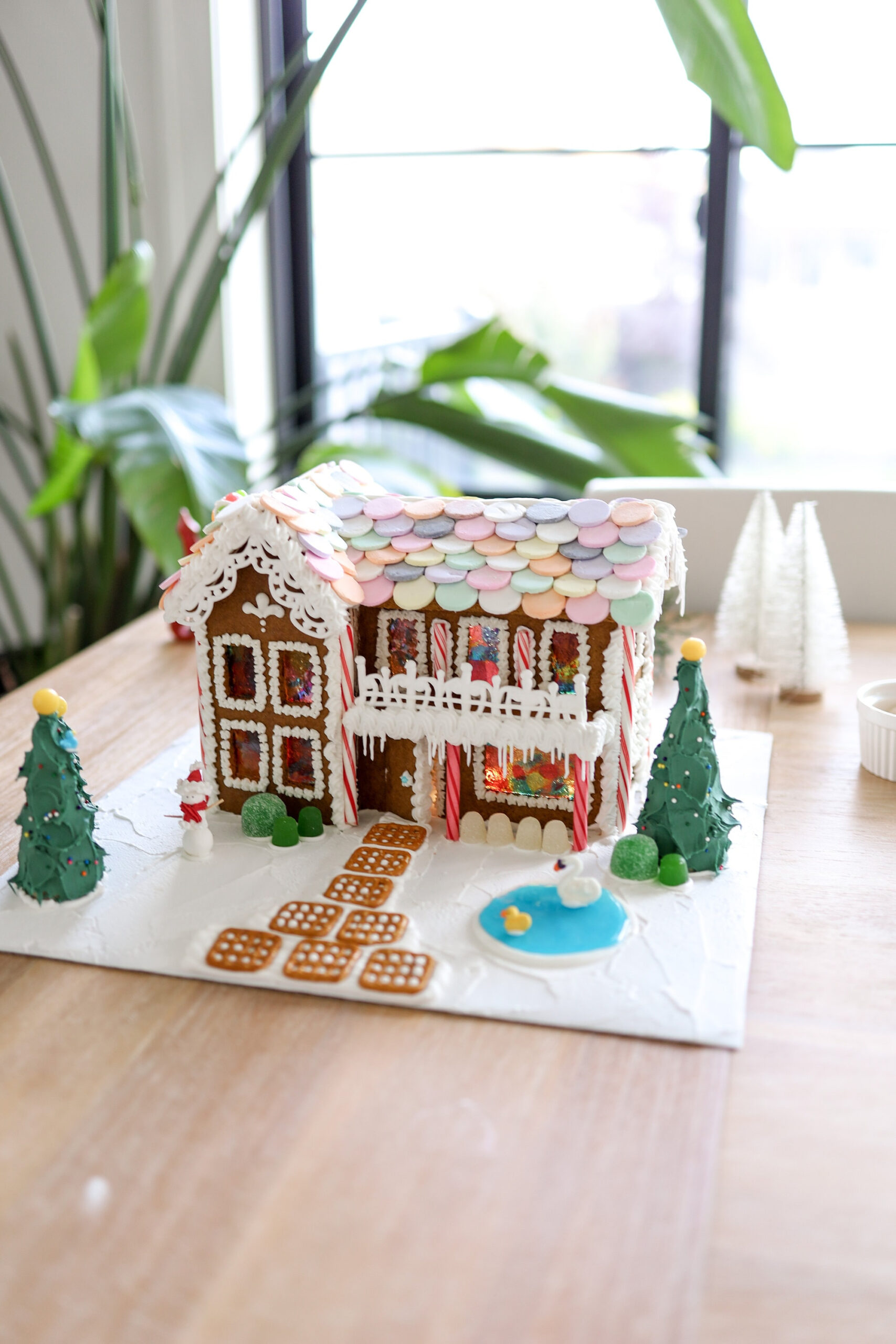Victorian House [Gingerbread Template] - Etsy regarding Colonial Gingerbread House Template