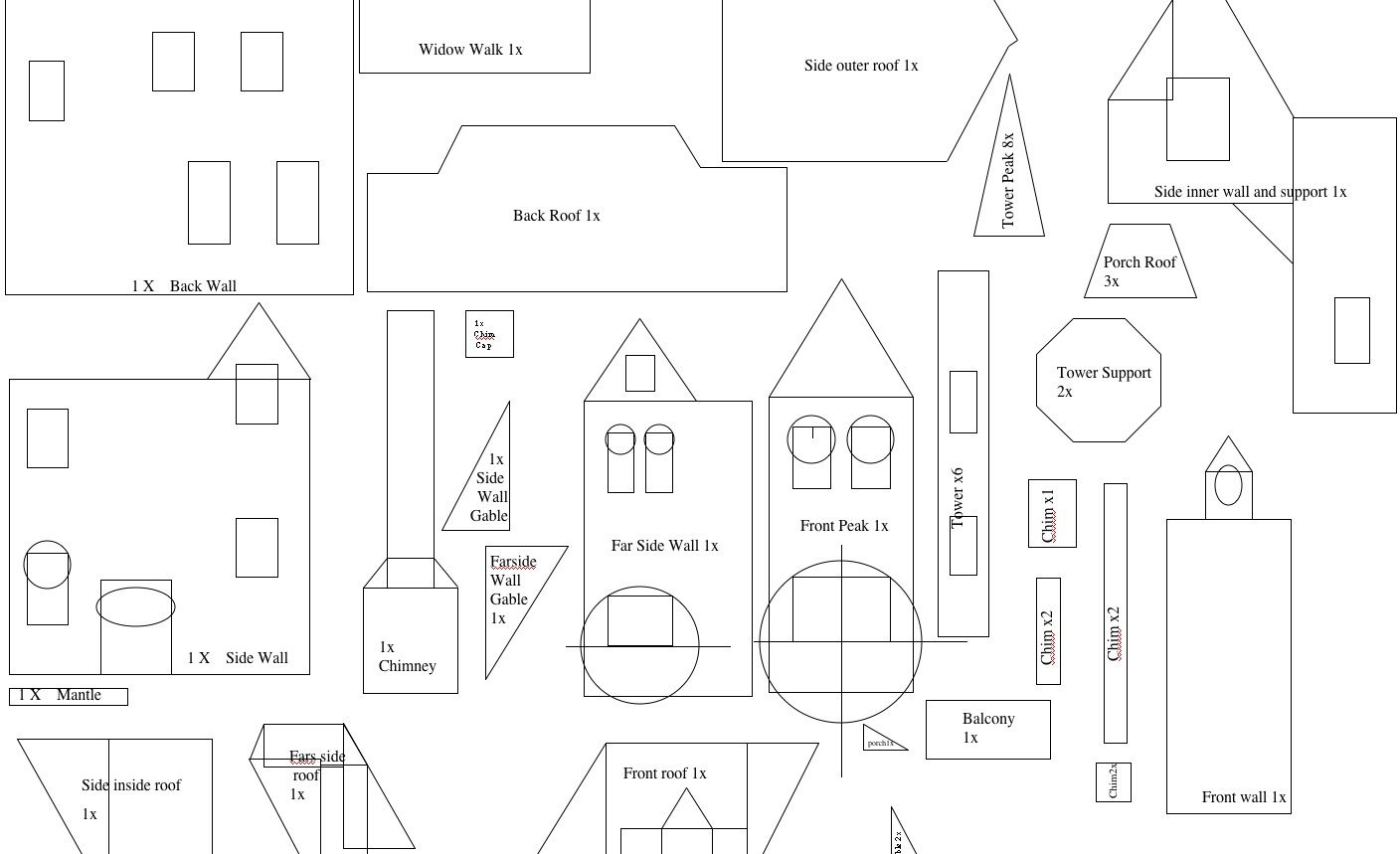 Victorian Mansion - Large Pattern Layoutmiletus On Deviantart regarding Victorian Gingerbread House Template Printable