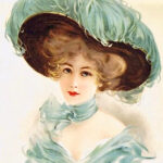Vintage Victorian Green Feather Hat Lady Victorian Graphic Image Pertaining To Victorian Feather Template