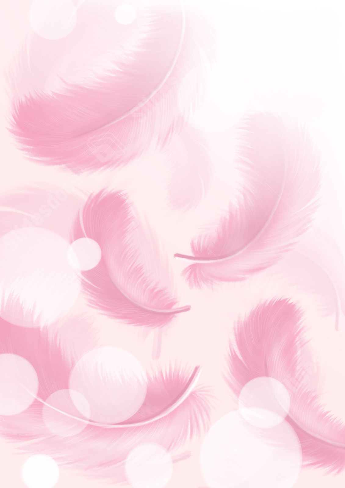 Watercolor Falling Feathers Page Border And Printable Background with Falling Feather Template