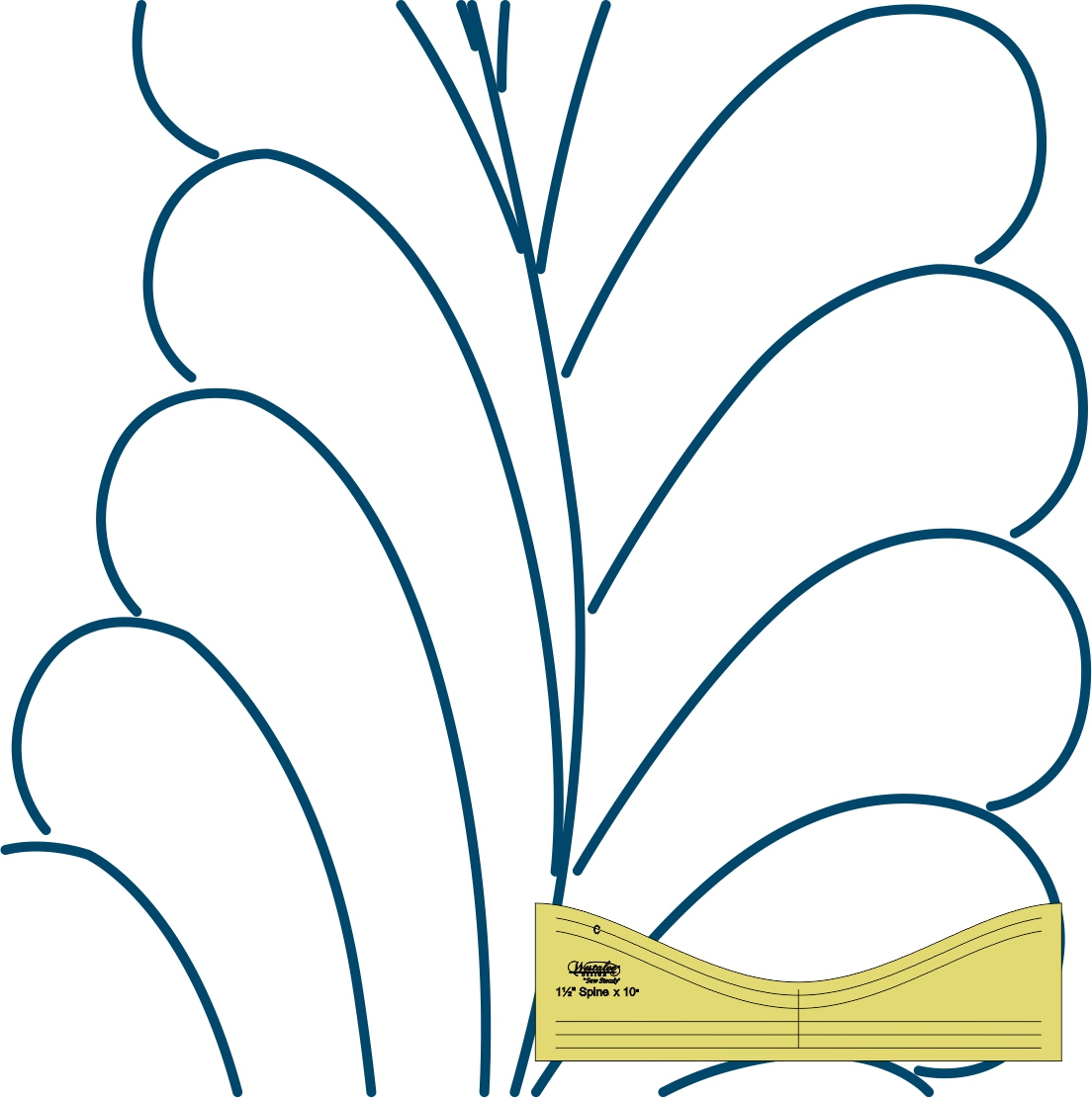 Westalee Design Feather Spine Templates | Sew Steady with regard to Westalee Feather Spine Template