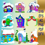 Whoville Gingerbread House Template   Etsy Uk Inside Whoville Gingerbread House Template