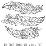 Wild + Free Inside Feather Coloring Template Free Printable