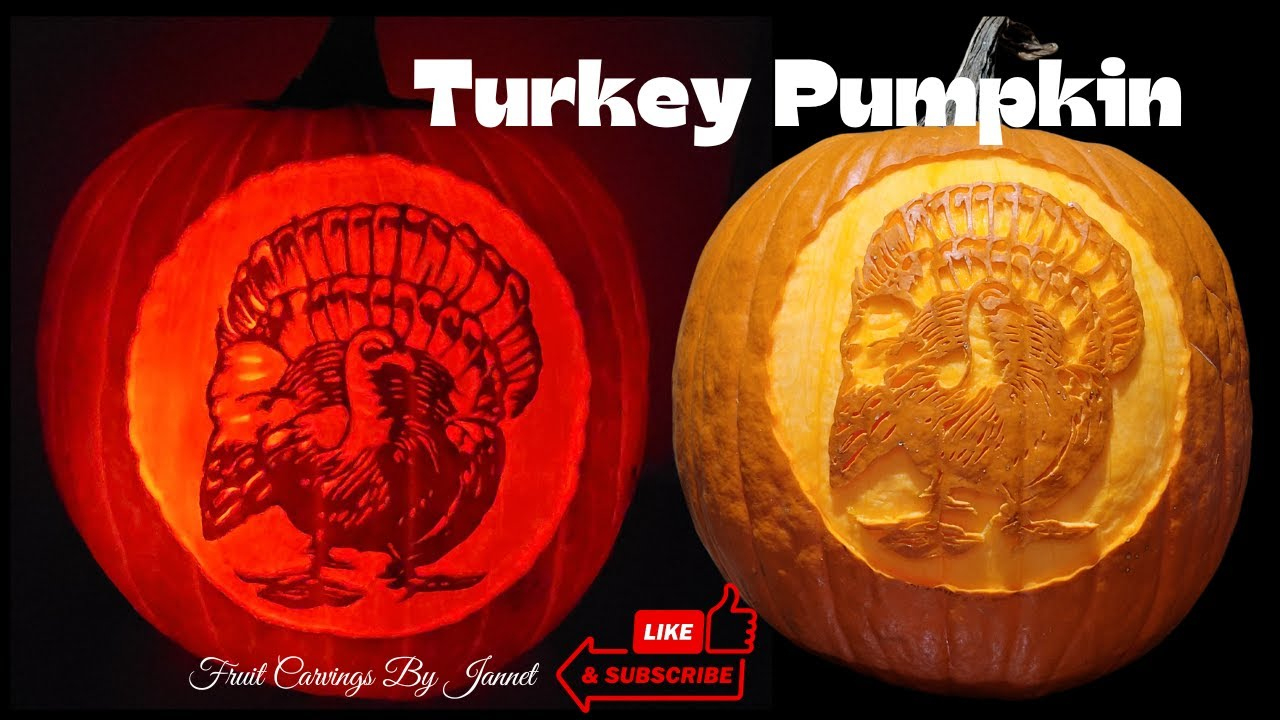 Wow Your Guests With This Festive Turkey Pumpkin Carving Tutorial For  Thanksgiving! intended for Turkey Template For Pumpkin Carving