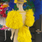 Yellow Bird Feather Costume Epaulets Headdress And Tail Feather Inside Costume Feather Template