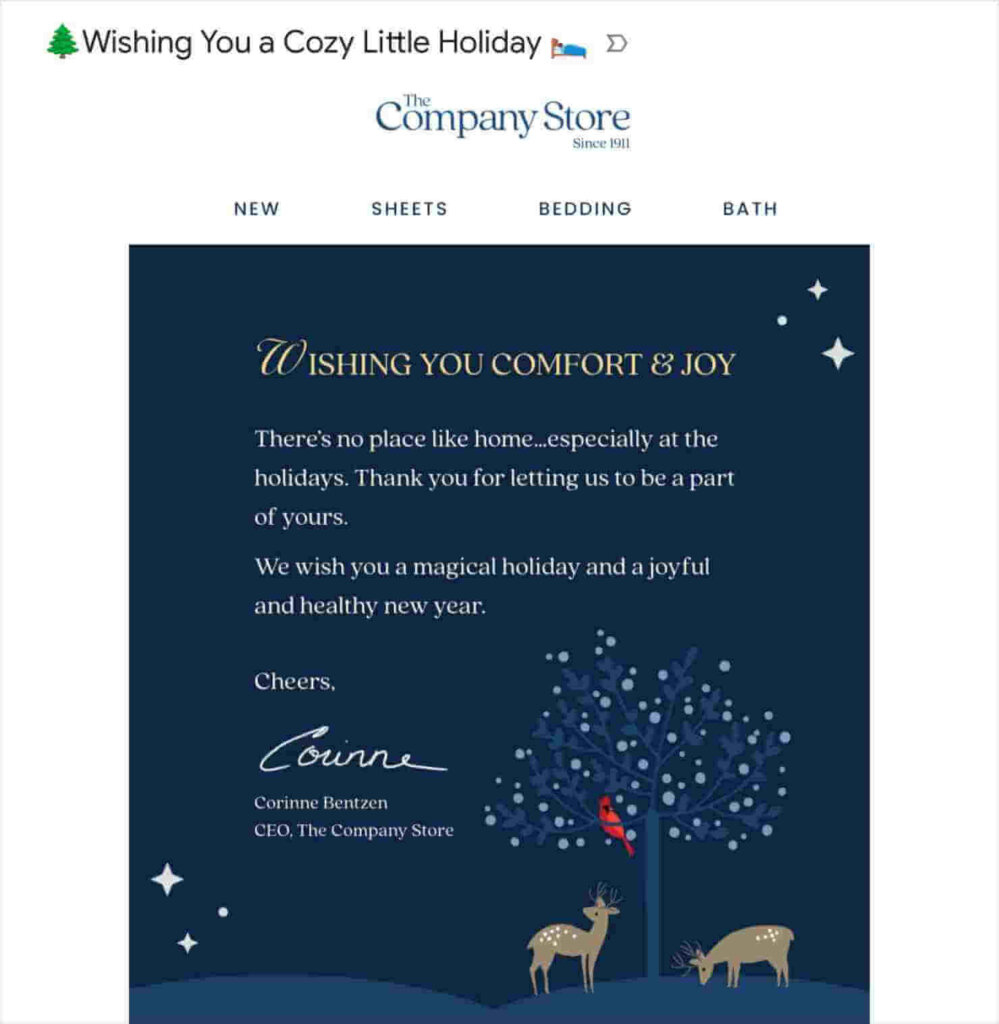 10 Holiday Email Templates & Examples To Engage & Sell throughout Christmas Email Template To Clients