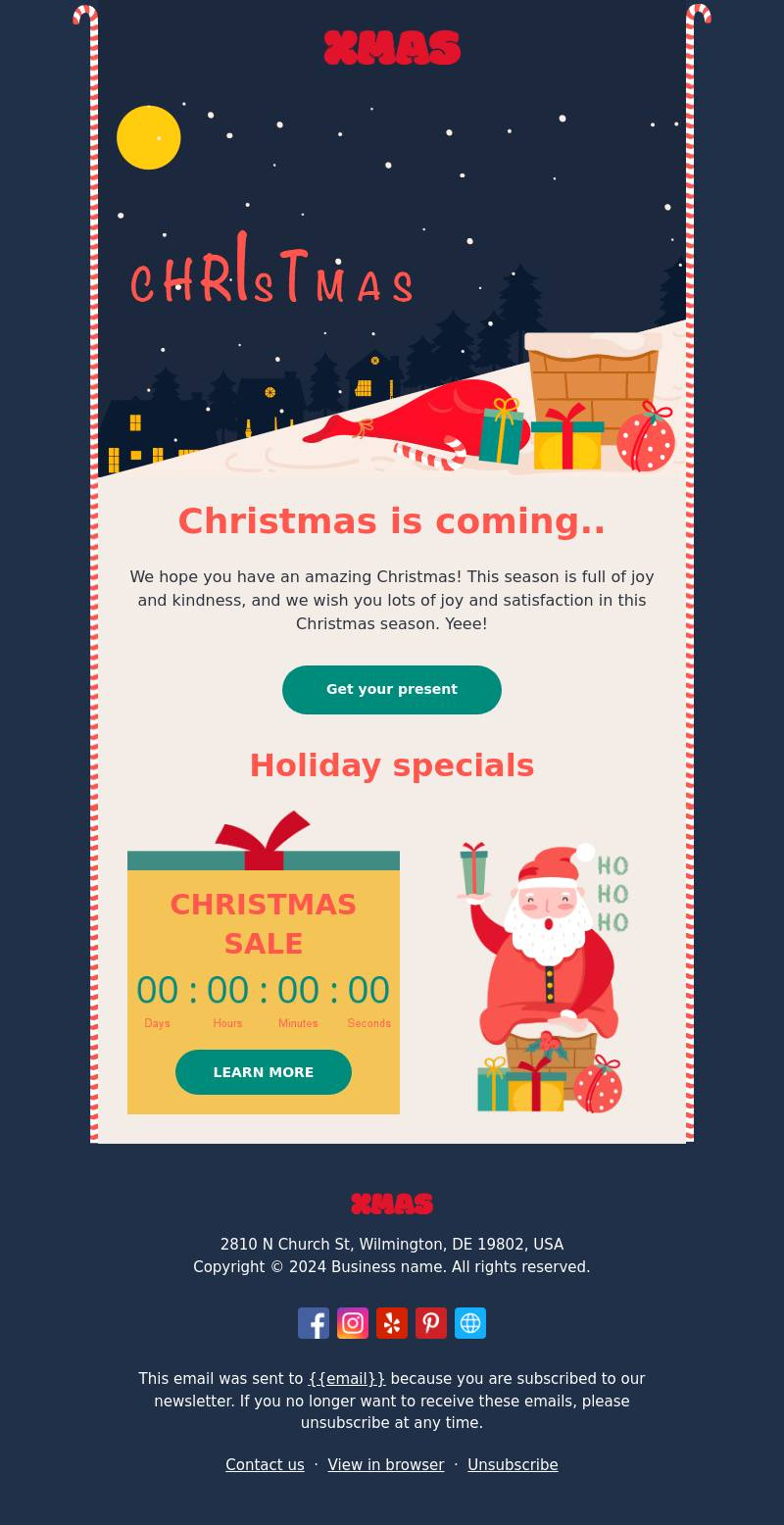 11 Best Holiday Email Templates For Christmas And New Year for Best Christmas Email Template