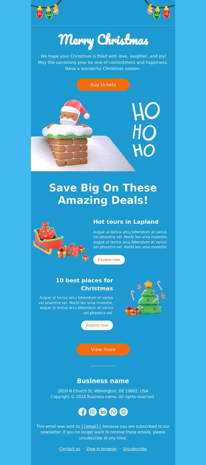 11 Best Holiday Email Templates For Christmas And New Year inside Business Christmas Email Template