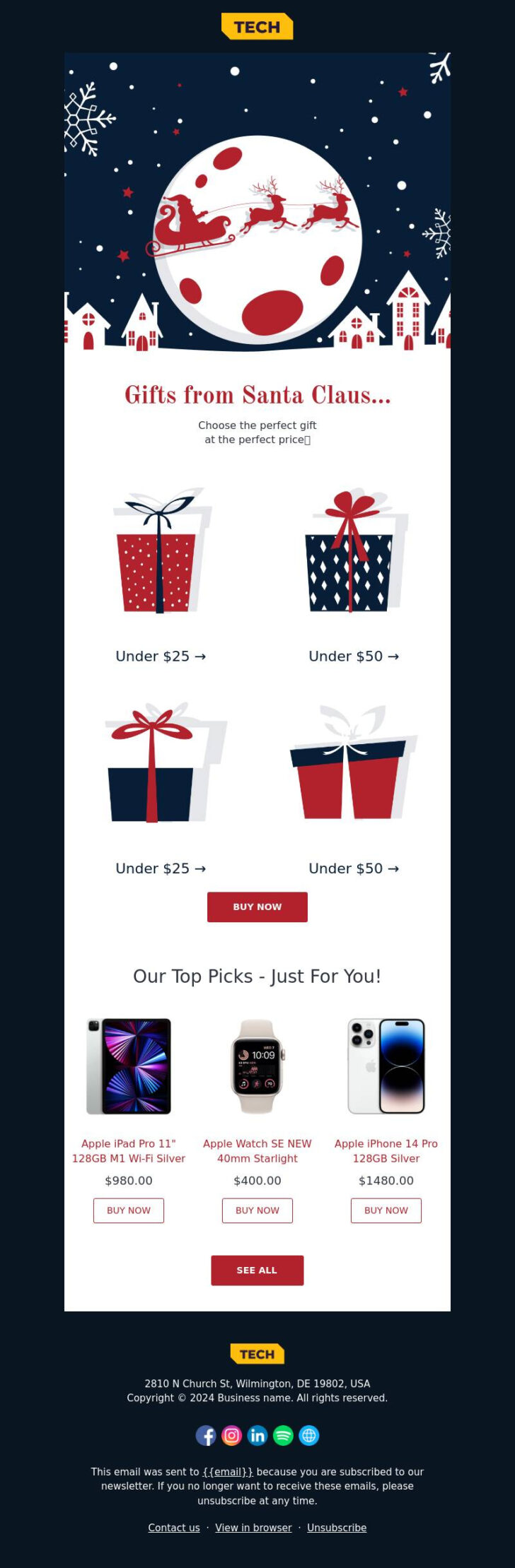 Christmas Gift Email Template Christmas Gift Email Template