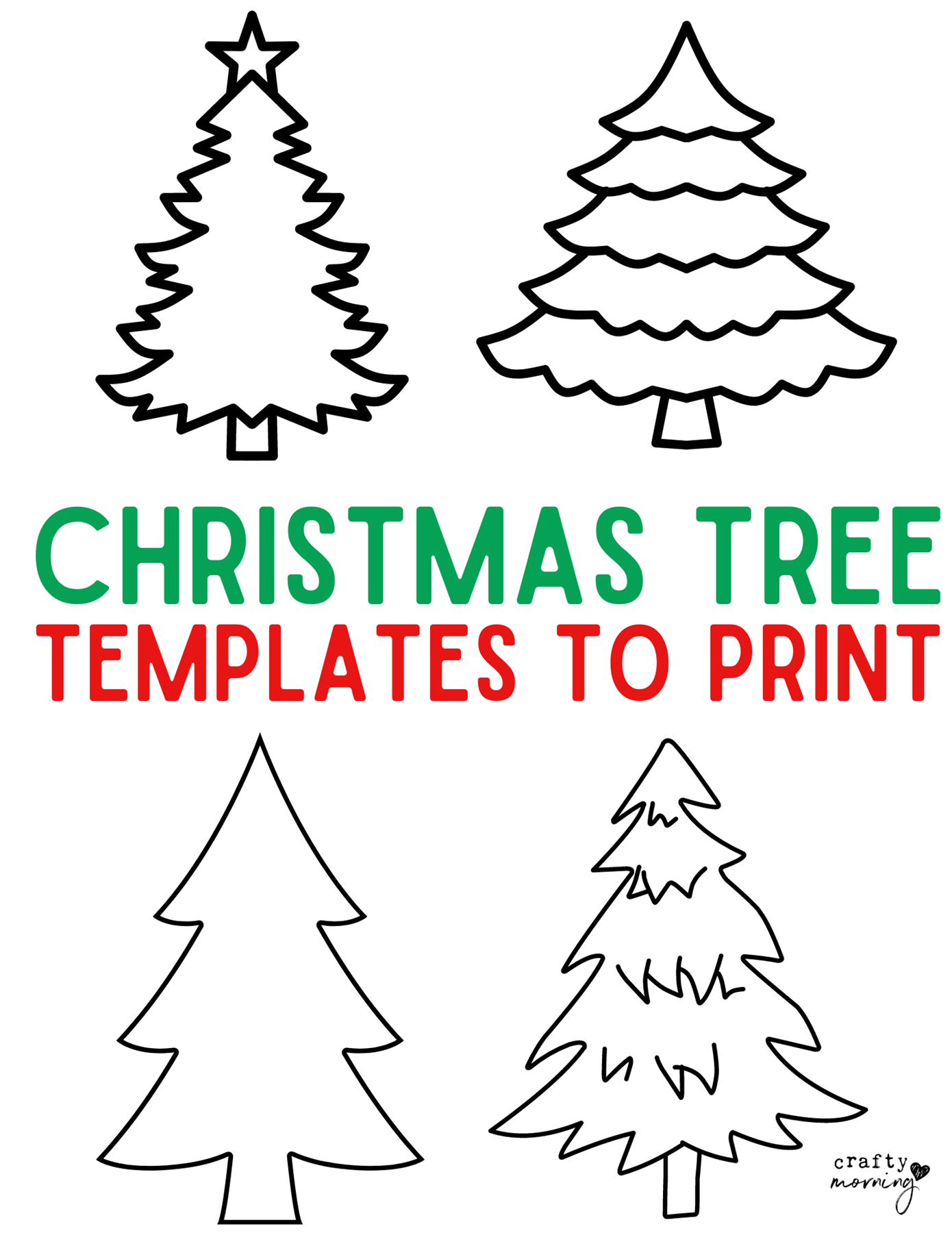 11 Free Christmas Tree Templates - Crafty Morning in Christmas Tree Template