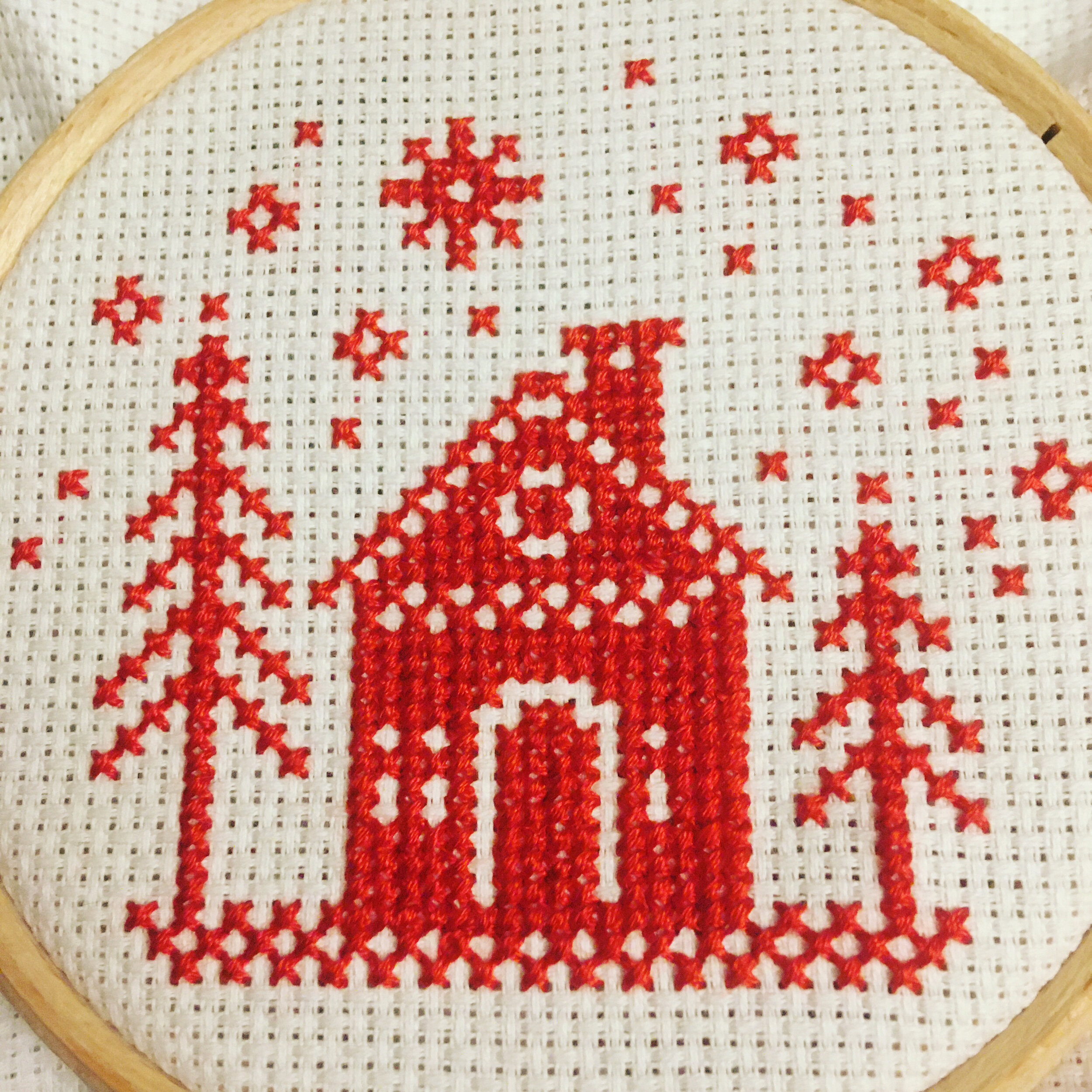 12 Crafts Of Christmas: Cross Stitch Cabin — Embellished Elephant intended for Christmas Cross Stitch Template