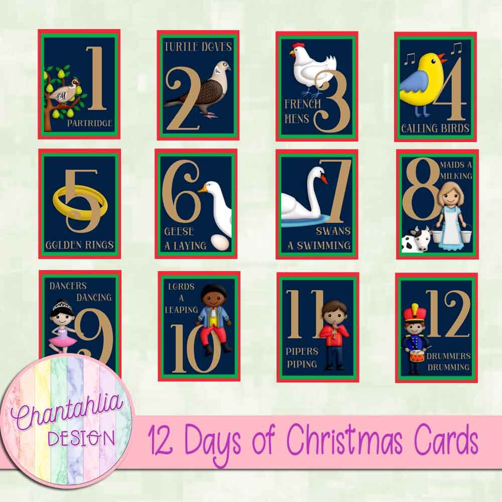 12 Days Of Christmas Cards regarding 12 Days Of Christmas Card Template