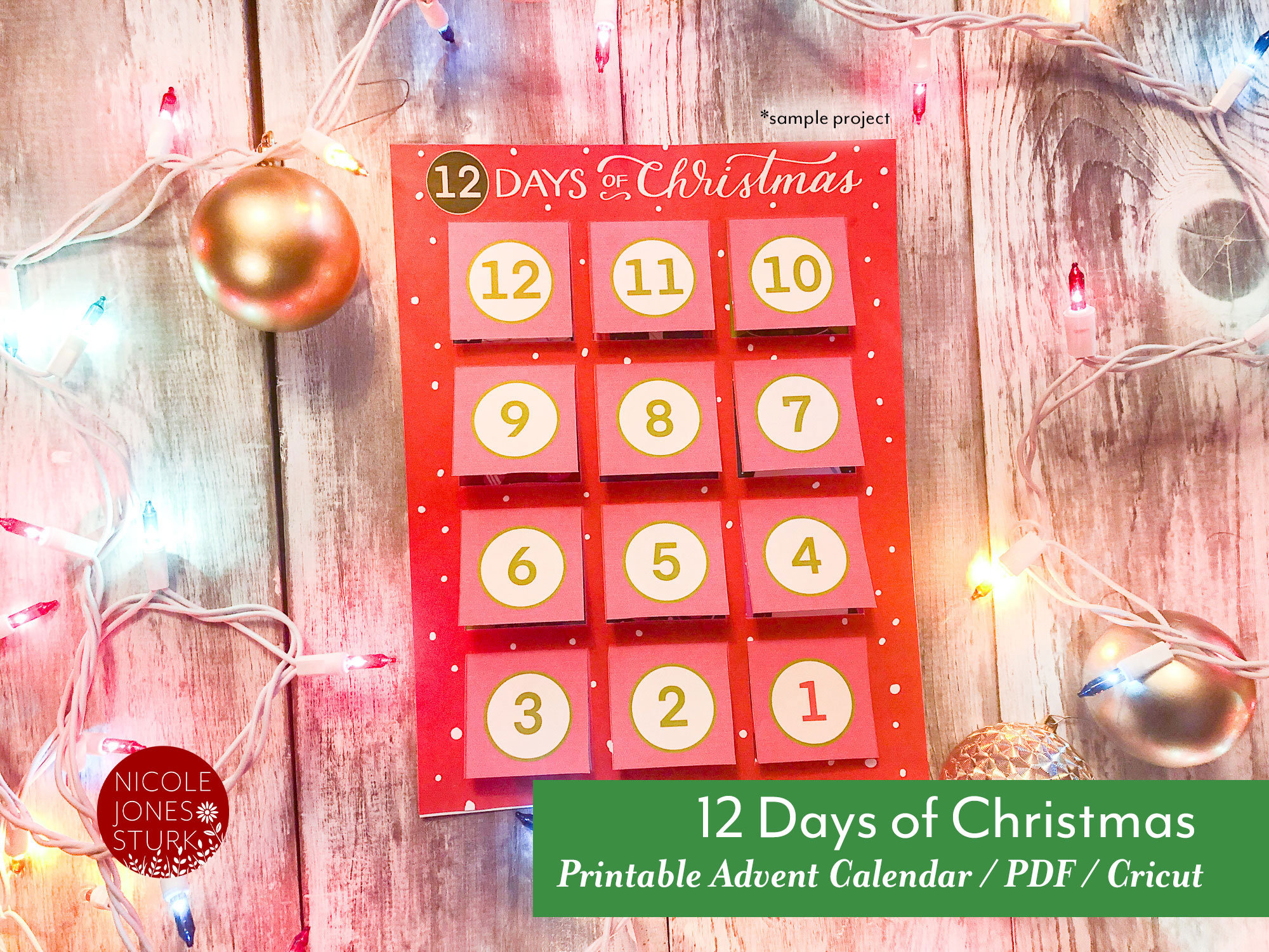 12 Days Of Christmas / Cute Printable Christmas Advent Calendar within 12 Days of Christmas Calendar Template