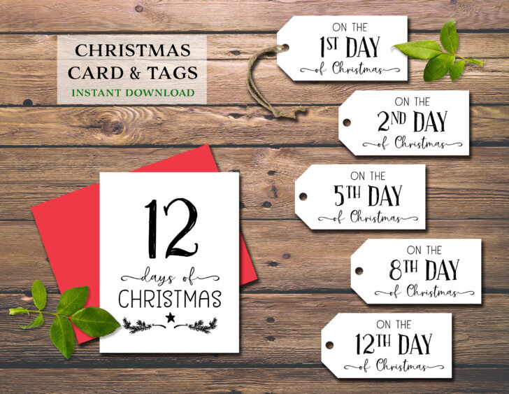 12 Days of Christmas Card Template 12 Days of Christmas Card Template