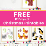 12 Days Of Christmas Printables: Free Christmas Printable Wall Art Regarding 12 Days Of Christmas Printable Template