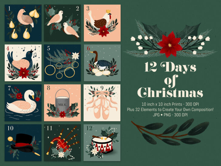 12 Days of Christmas Poster Template 12 Days of Christmas Poster Template